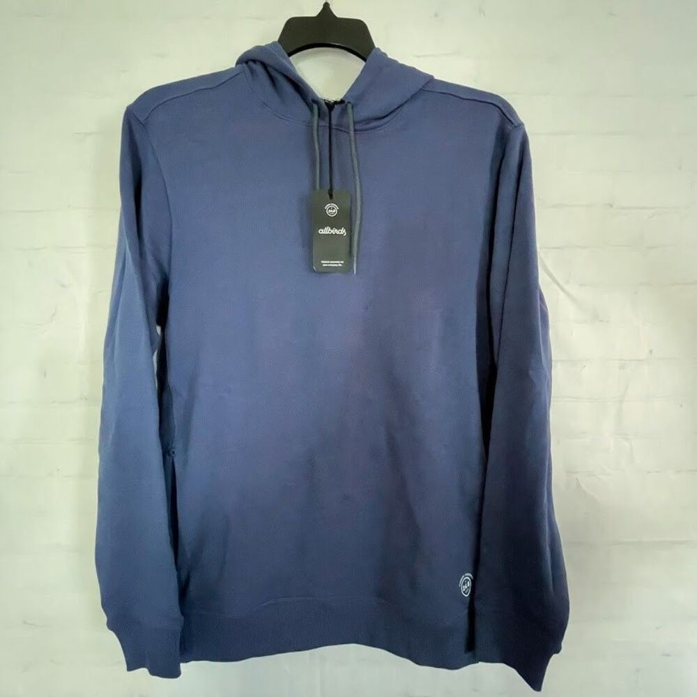 allbirds Hoodie Mens Small Blue Long Sleeve Terry Lined Hooded Sweatshirt NEW!